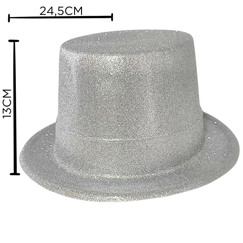 SOMBRERO PLAST PLATEADO ESCARCHADO XU X480B