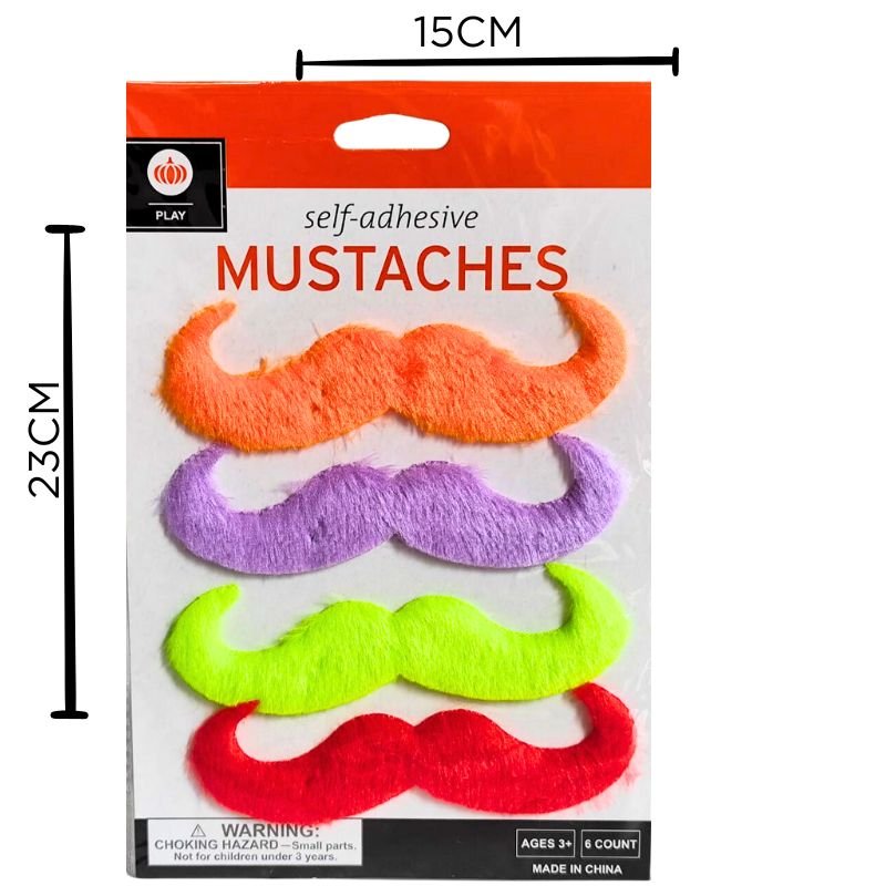 ADHESIVO BIGOTE 4 COLORES