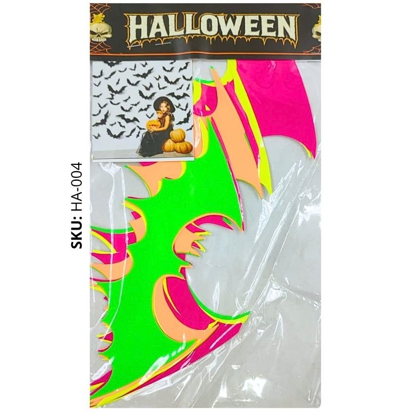 STICKER MURCIELAGOS NEON X12PAQ