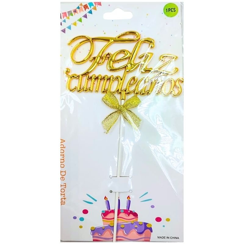 TOPPER FELIZ/CUMPL DORADO REF: 11J7K-6