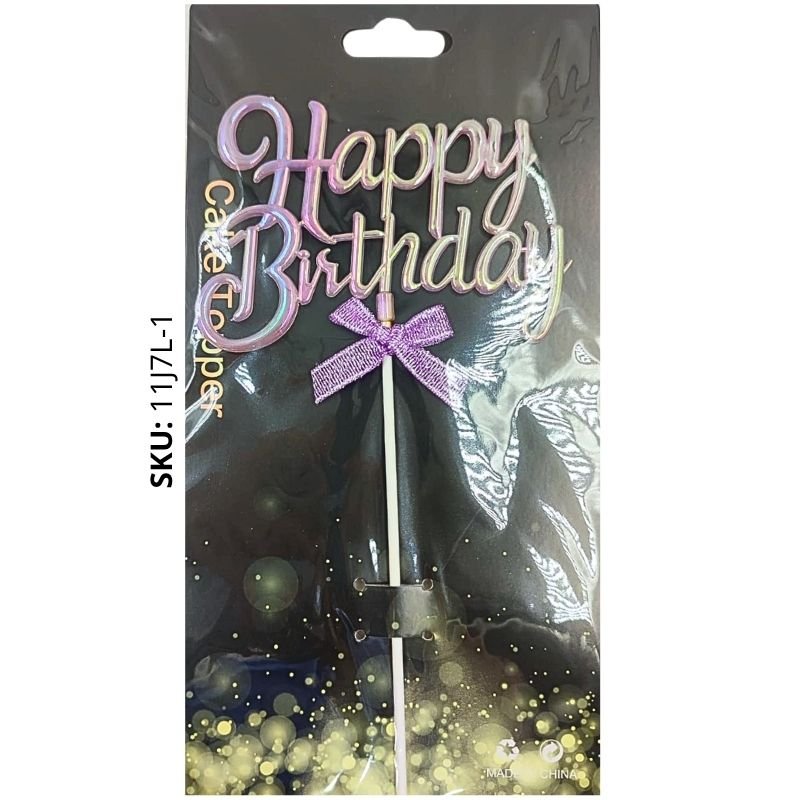 TOPPER H/BIRTHDAY MORADO