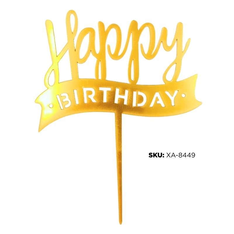 TOPPER HAPPY BDAY DORADO XU X600B