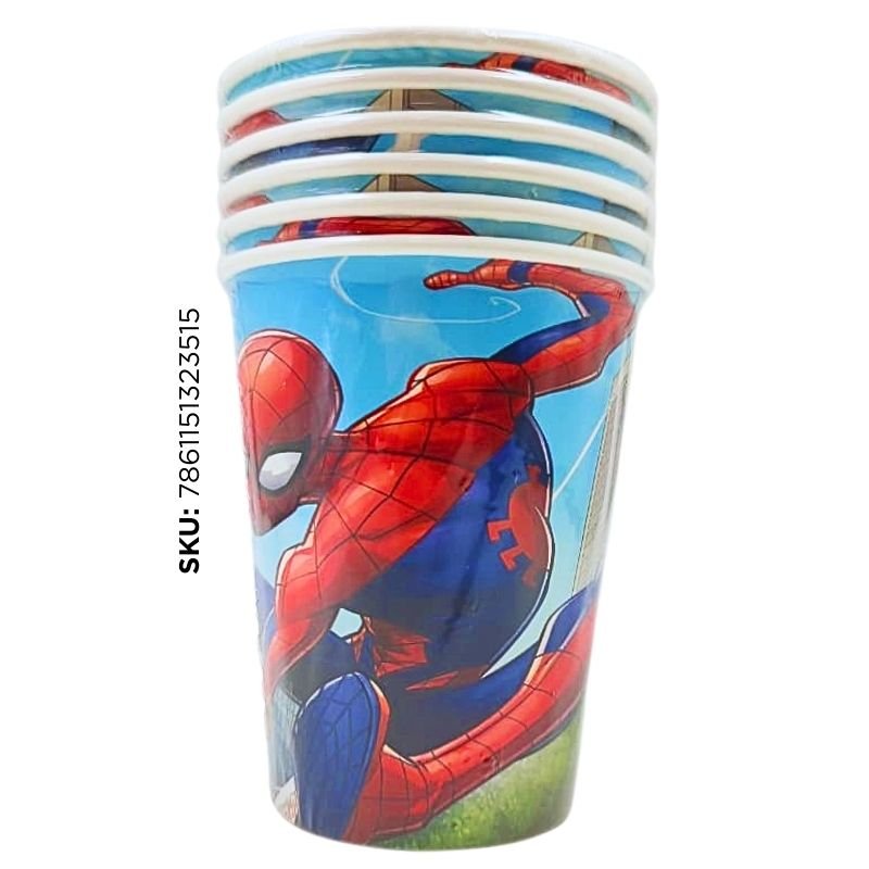 VASO 8 OZ SPIDERMAN 6PCS XU