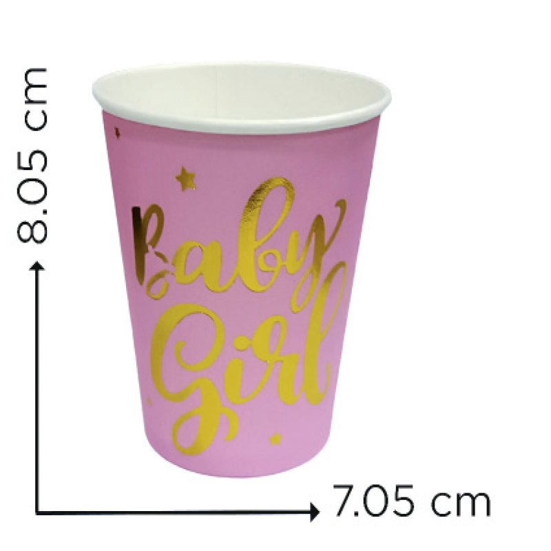 VASO CART. BABY GIRL ROSA X10 X300B
