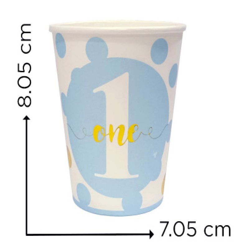 VASO CART. ONE CELESTE X10 X240B