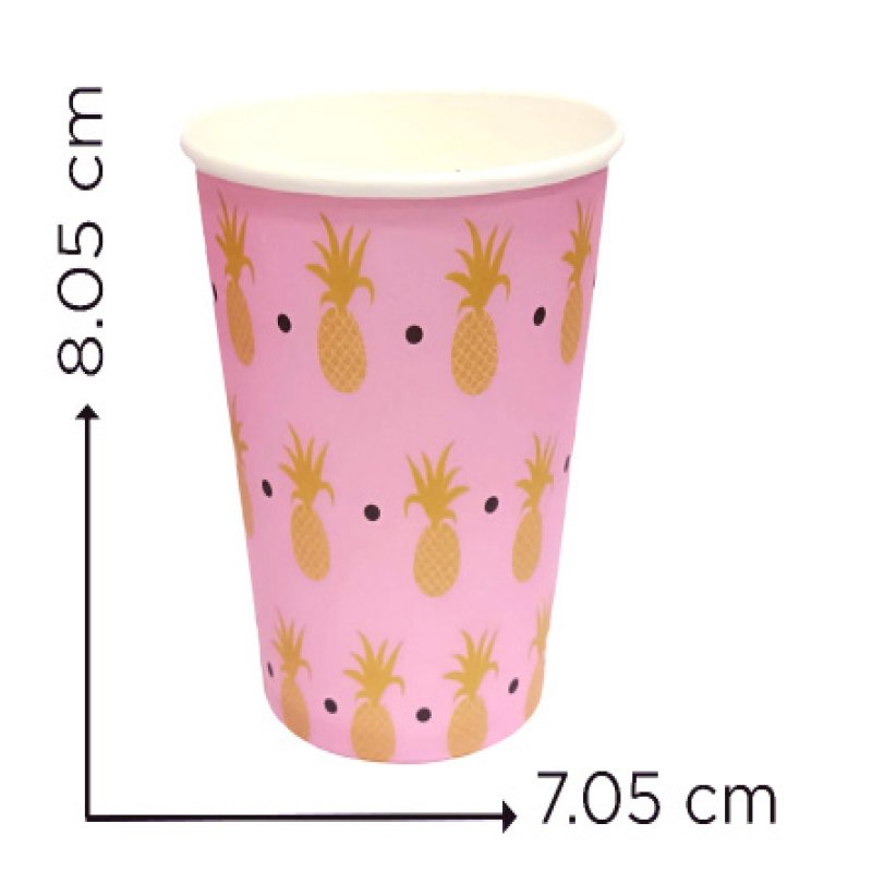 VASO CART. ROSA PIÑA DOR/ X10 X300B