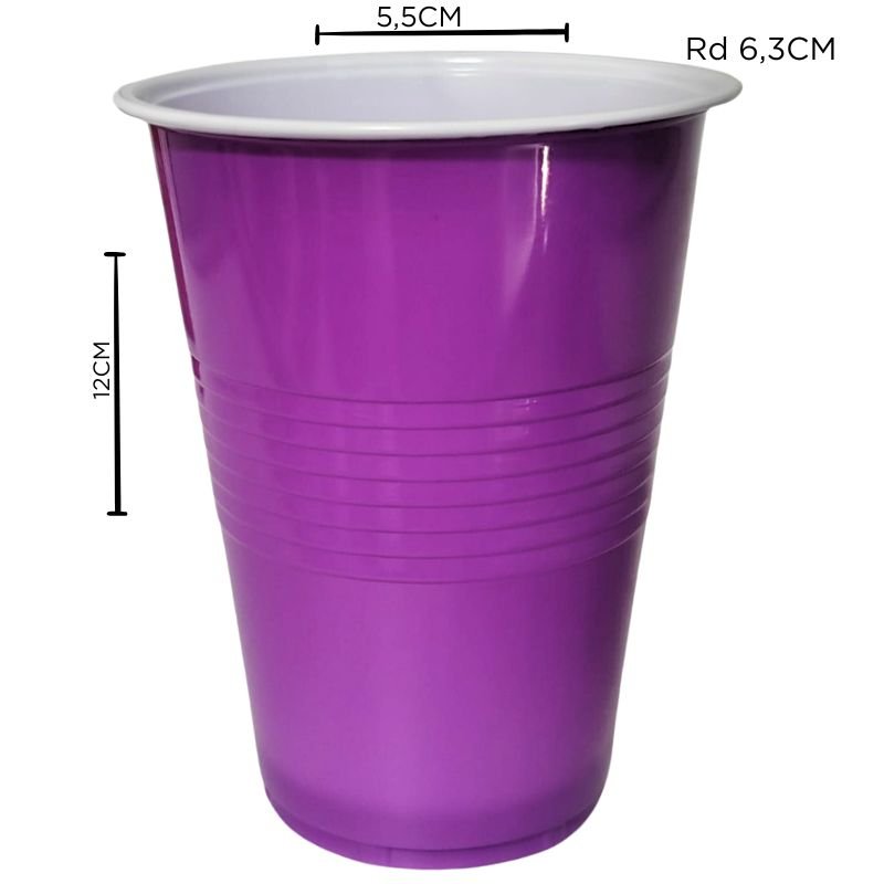 VASO GR. PLAST MORADO X50 16ONZ X20B