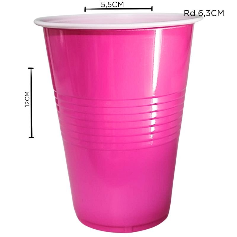 VASO GRANDE PLAST FUCSIA X50 16ONZ X20B