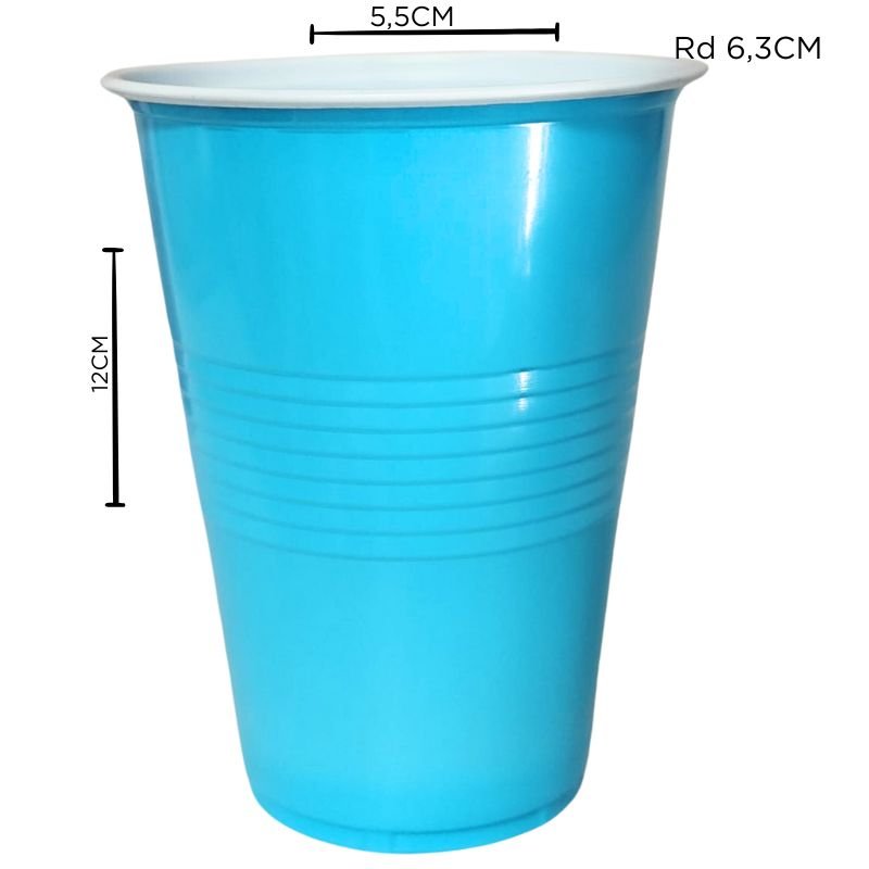 VASO GRANDE PLAST. CELESTE X50 16ONZ X20B