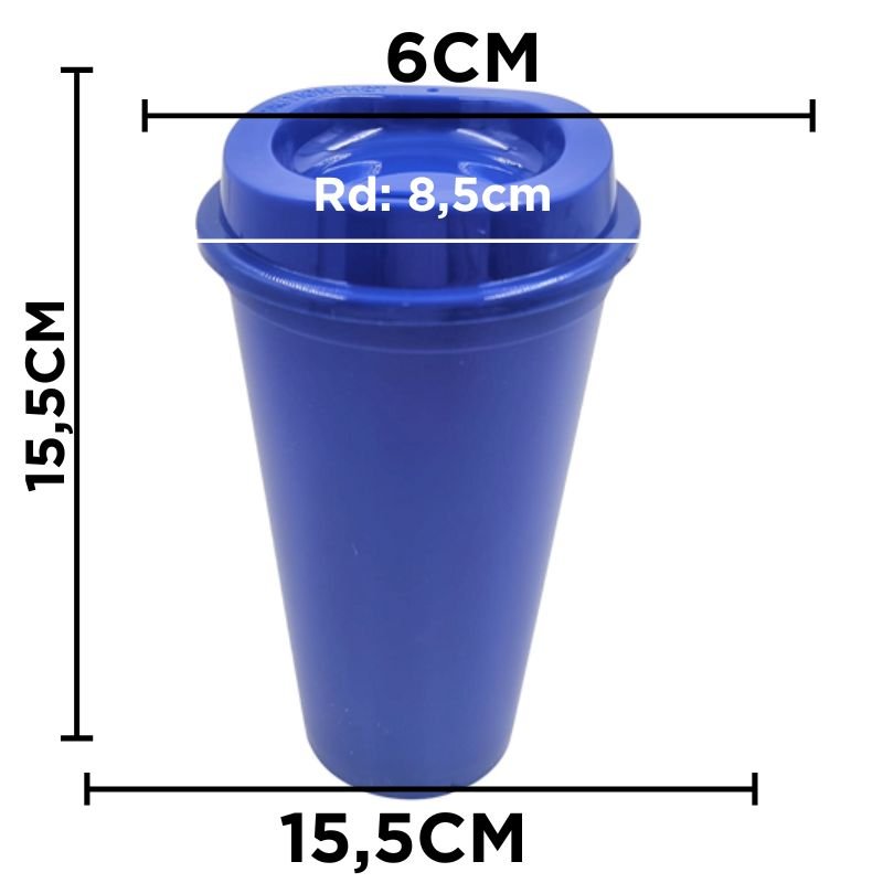 VASO PLAST. P/CAFE AZUL XU 5PCX200B