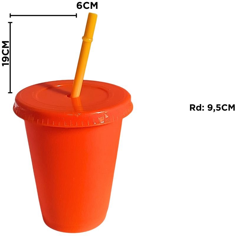 VASO SORB/TAPA NARANJA ESCARCHADO XU X200B