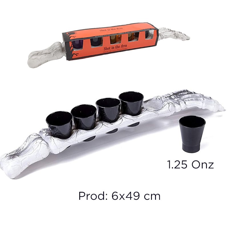 VASOS SHOT/BRAZO HLLWN X5PCS X120B