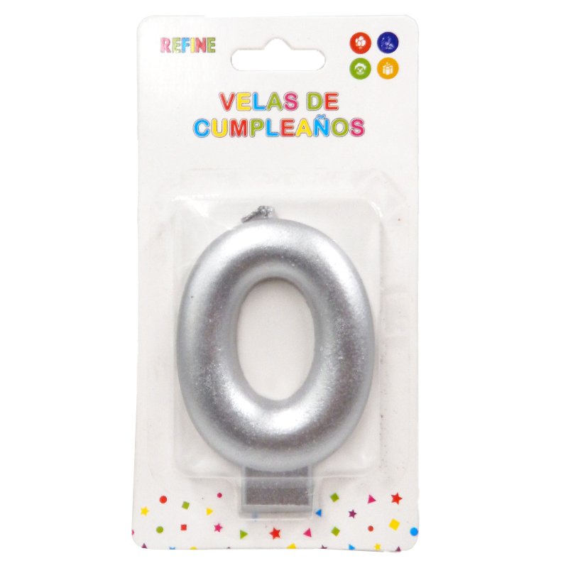 VELA #0 PLATA CROMADA