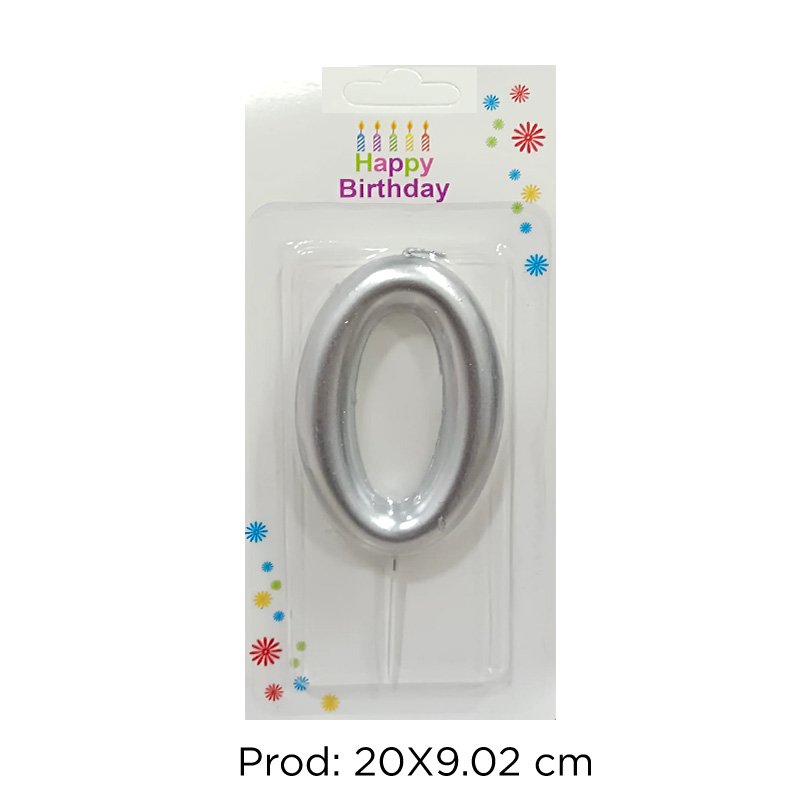 VELA #0 PLATA CROMADA