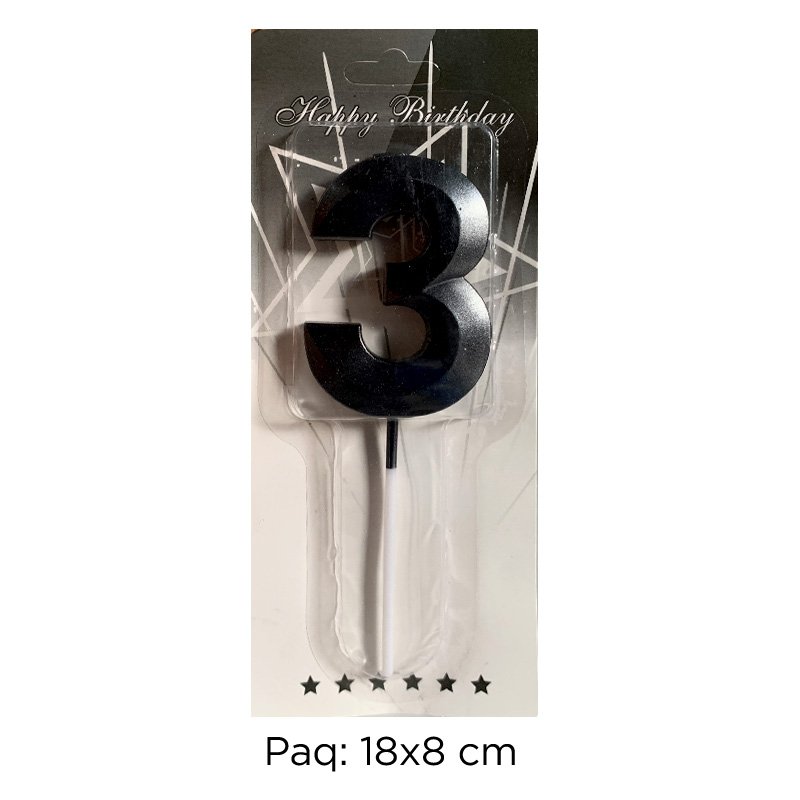 VELA #3 NEGRO RELIEVE XU X720B