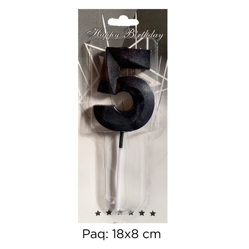 VELA #5 NEGRO RELIEVE XU X720B