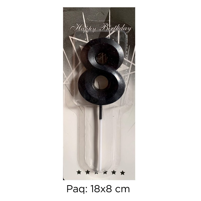 VELA #8 NEGRO RELIEVE XU X720B