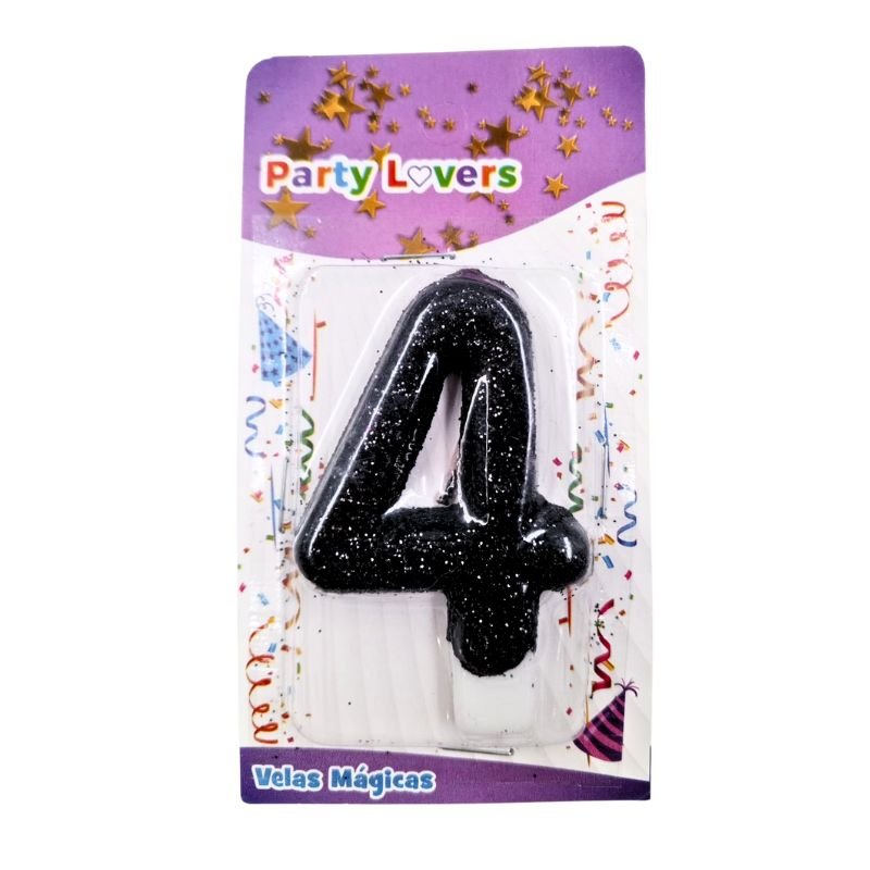 VELA ESC. #4 NEGRO MAGIC