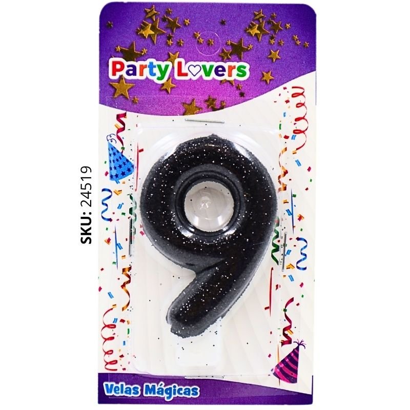 VELA ESC. #9 NEGRO MAGIC