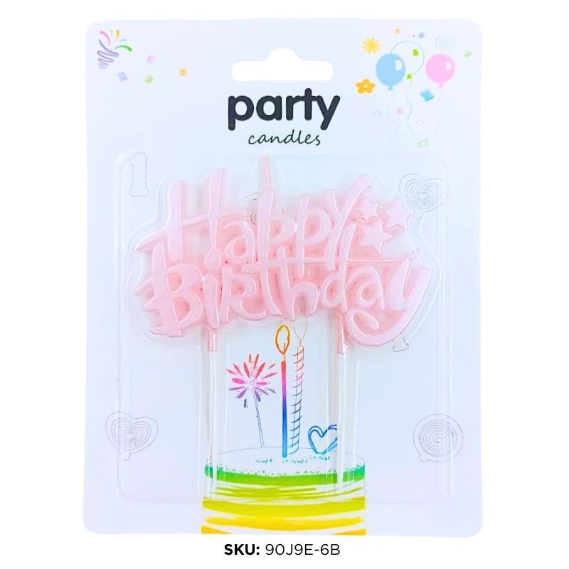 VELA HAPPY/BDAY ROSA PASTEL XU