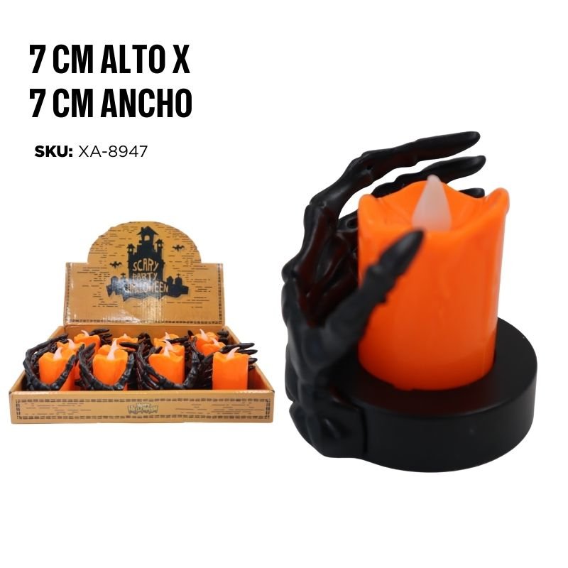 VELA NARANJA MANO SCARY/ARAÑA CX12 BX480