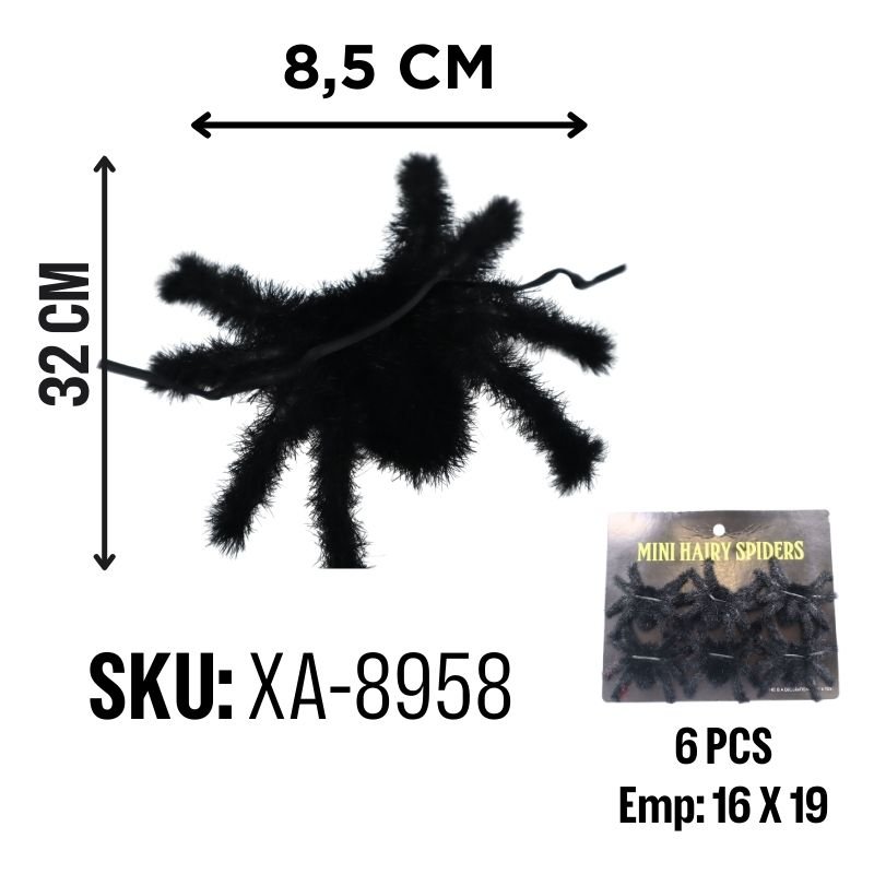 ARAÑA NEGRA PEQ 6PCS BX300