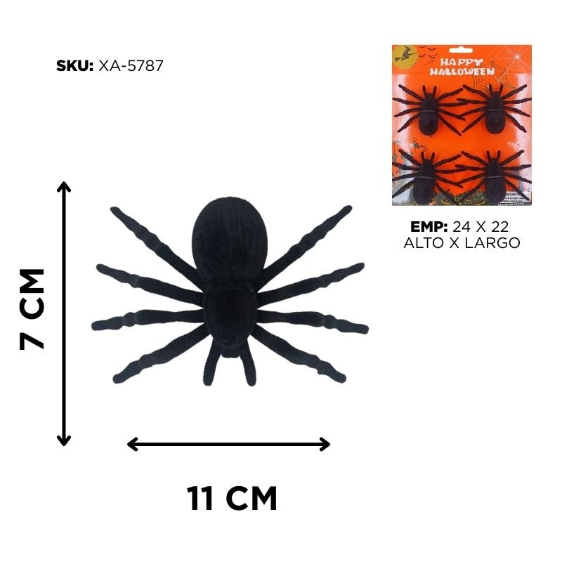 ARAÑAS HALLOWEEN X4PCS X240B