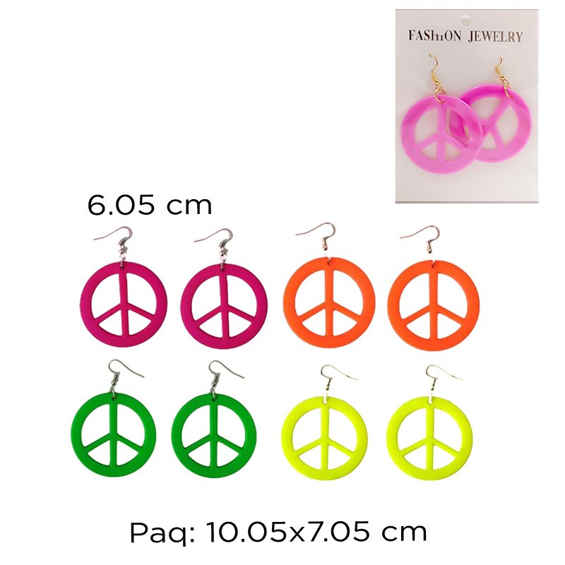 ARETES AMOR&PAZ NEON V/COL XU 1200B