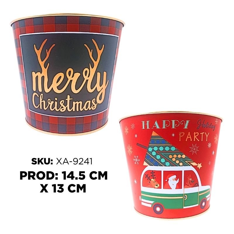 BALDE METAL NAVIDEÑO MED 2MOD XU BX60