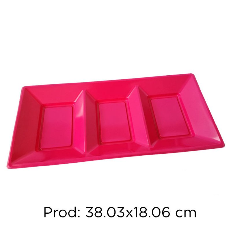 BANDEJA FUCSIA 3DIV.X 3U