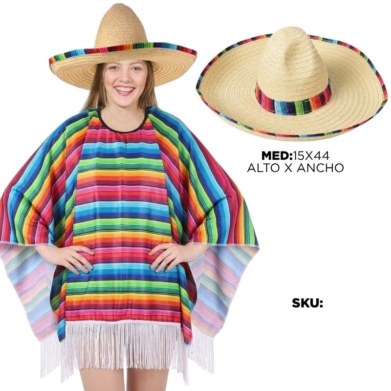 SOMBRERO PAJA MEXICANO XU X200B