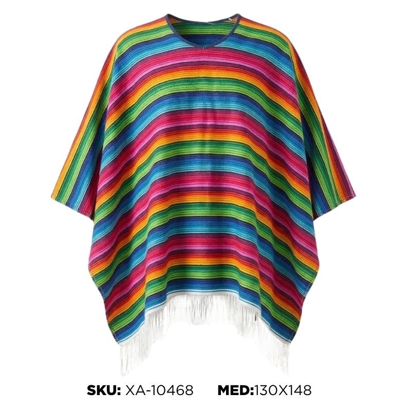 PONCHO Y SOMBRERO MEXICANO XU X12PAQ X120B