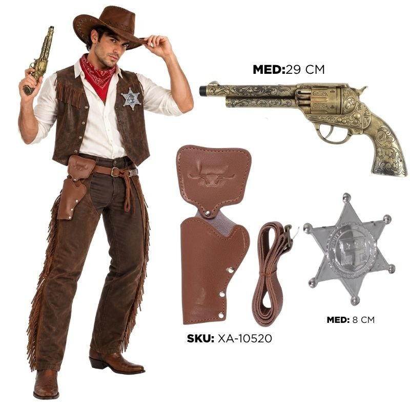 SET VAQUERO PISTOLA C/PISTOLERA XU X144