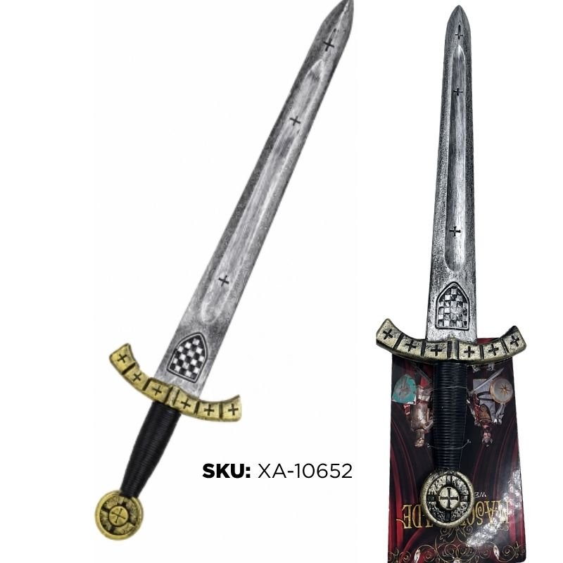 ESPADA PLATEADA CON CRUCES XU X120B