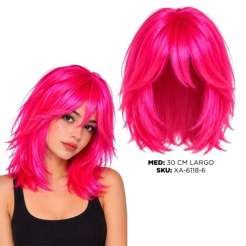 PELUCA CORTA FUCSIA XU X300B