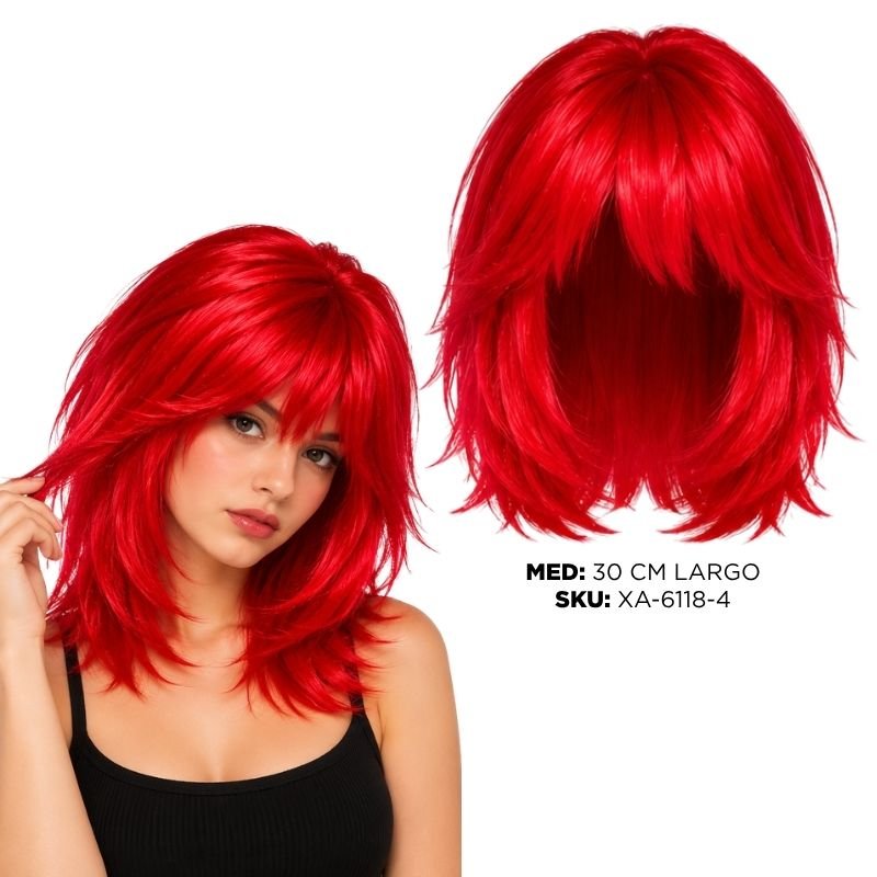PELUCA CORTA ROJA XU X300B