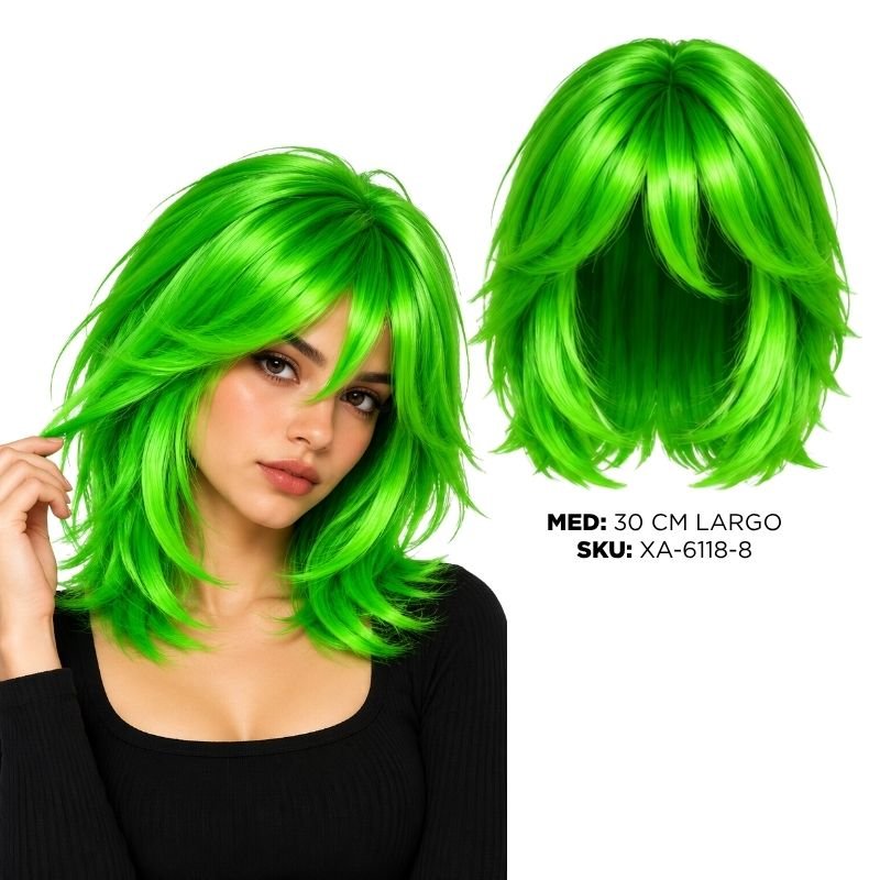 PELUCA CORTA VERDE XU X300B