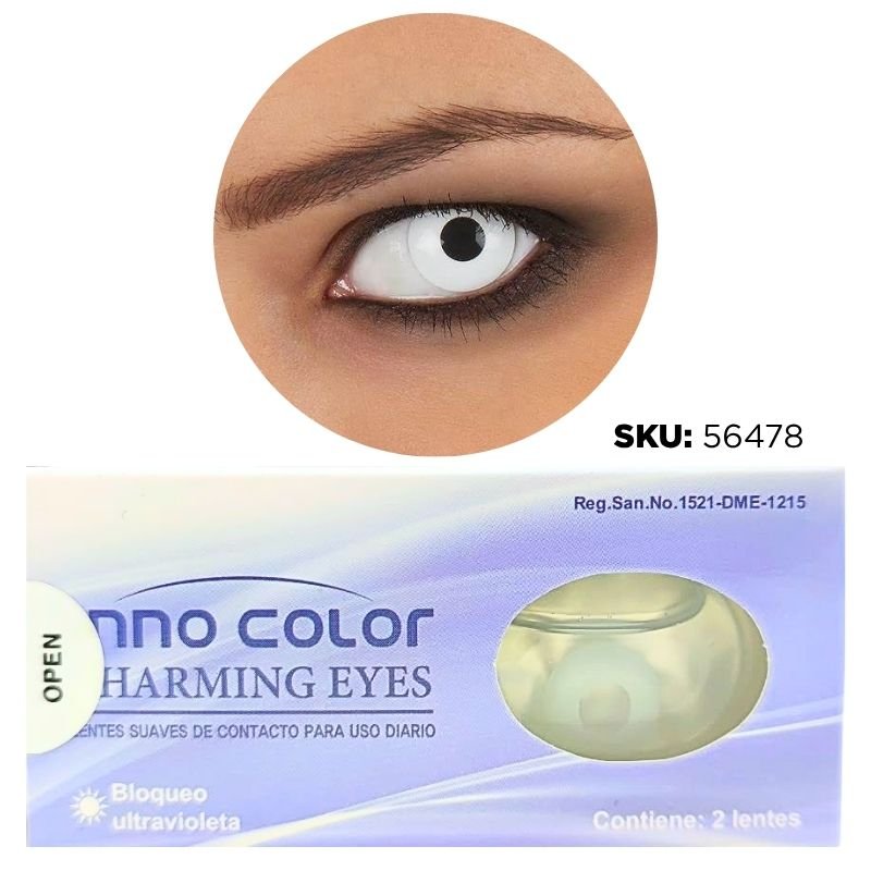 LENTES DE CONTACTO SOLID WHITE/BLANCO XU