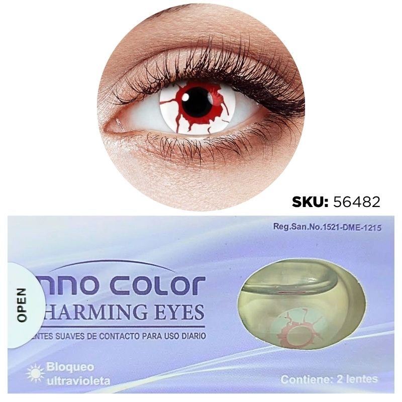 LENTES DE CONTACTO VRUS BLANCO/ROJO XU