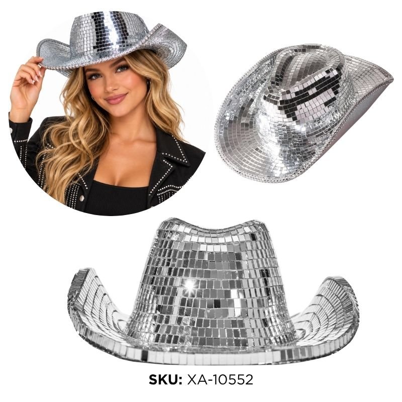 SOMBRERO DISCO PLATEADO XU 12B