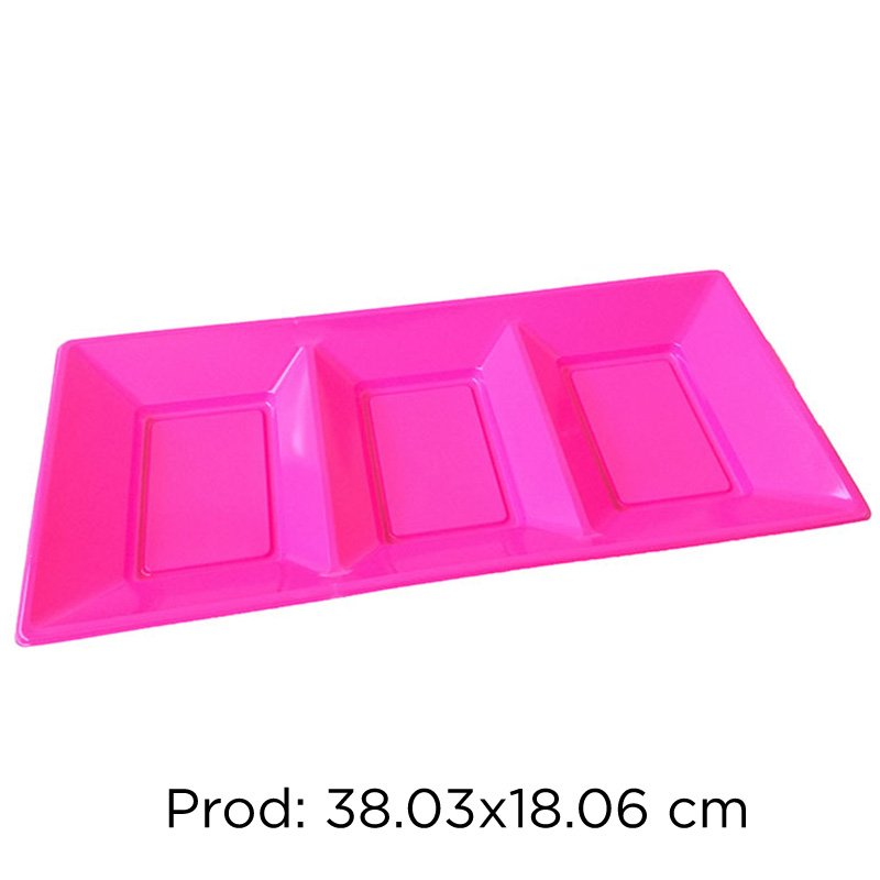 BANDEJA ROSA NEON 3DIV.X 3U