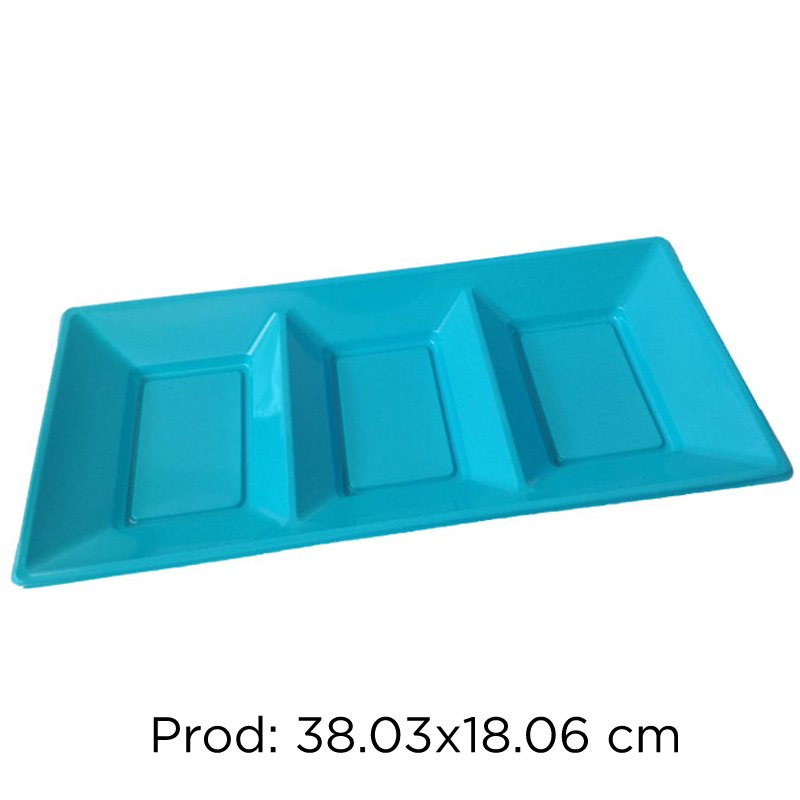 BANDEJA TURQUESA 3DIV.X 3U