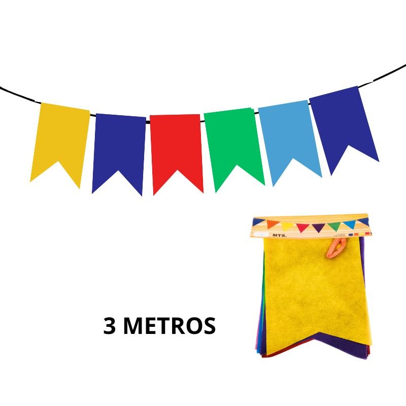 BANDERIN CUADR. 3MT MULTICOLOR