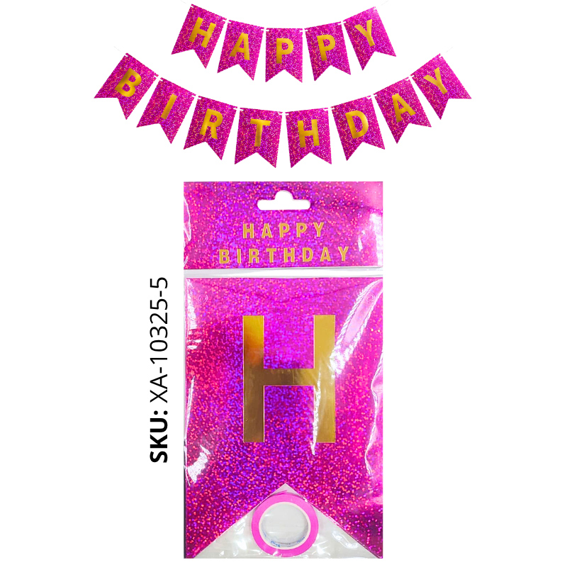 BANDERIN H/B FUCSIA HOLOGRAFICO /600B