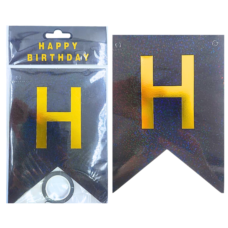 BANDERIN H/B NEGRO HOLOGRAFICO /600B