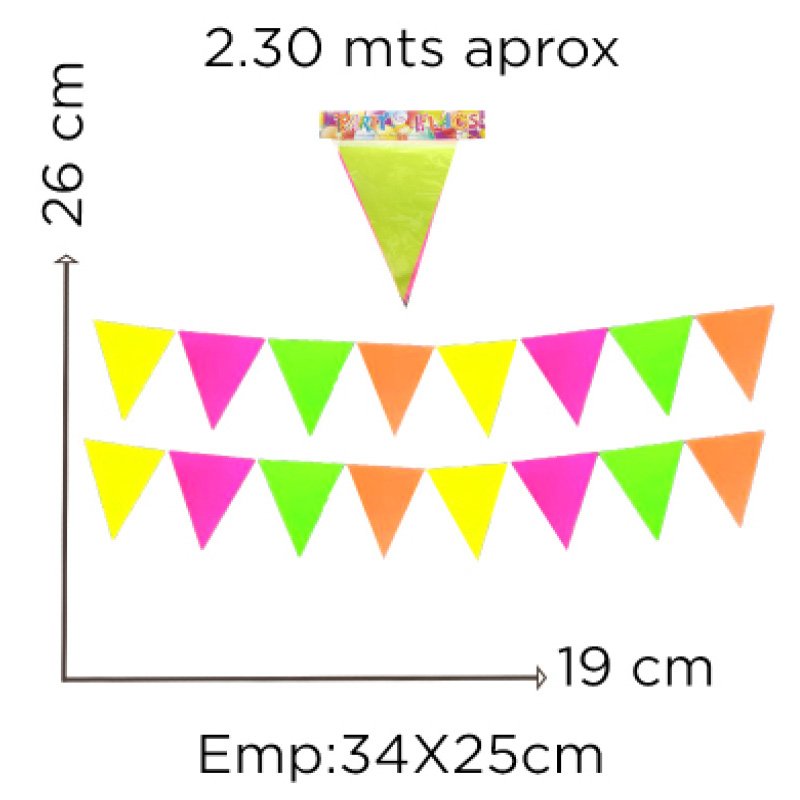 BANDERIN TRIANG NEON X1200B