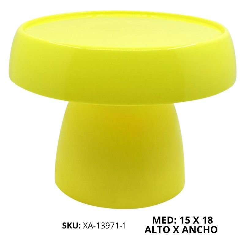 BASE HONGO PEQ TORTA PLAST AMARILLO NEON XU X72B