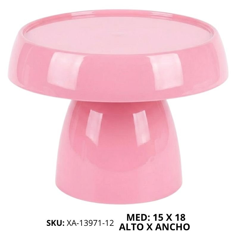 BASE HONGO PEQ TORTA PLAST ROSA XU X72B
