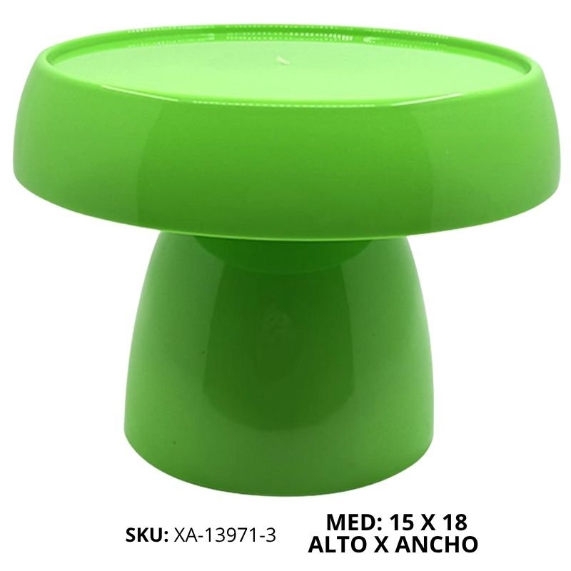 BASE HONGO PEQ TORTA PLAST VERDE NEON XU X72B