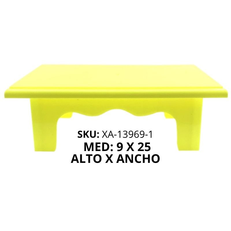 BASE MESITA TORTA PLAST AMARILLO NEON XU X48B